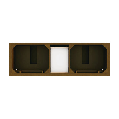 Brookfield 72" Double Vanity, Honey Oak w/ 3 CM Parisien Bleu Silestone Top w/ FreePower Wireless Charger