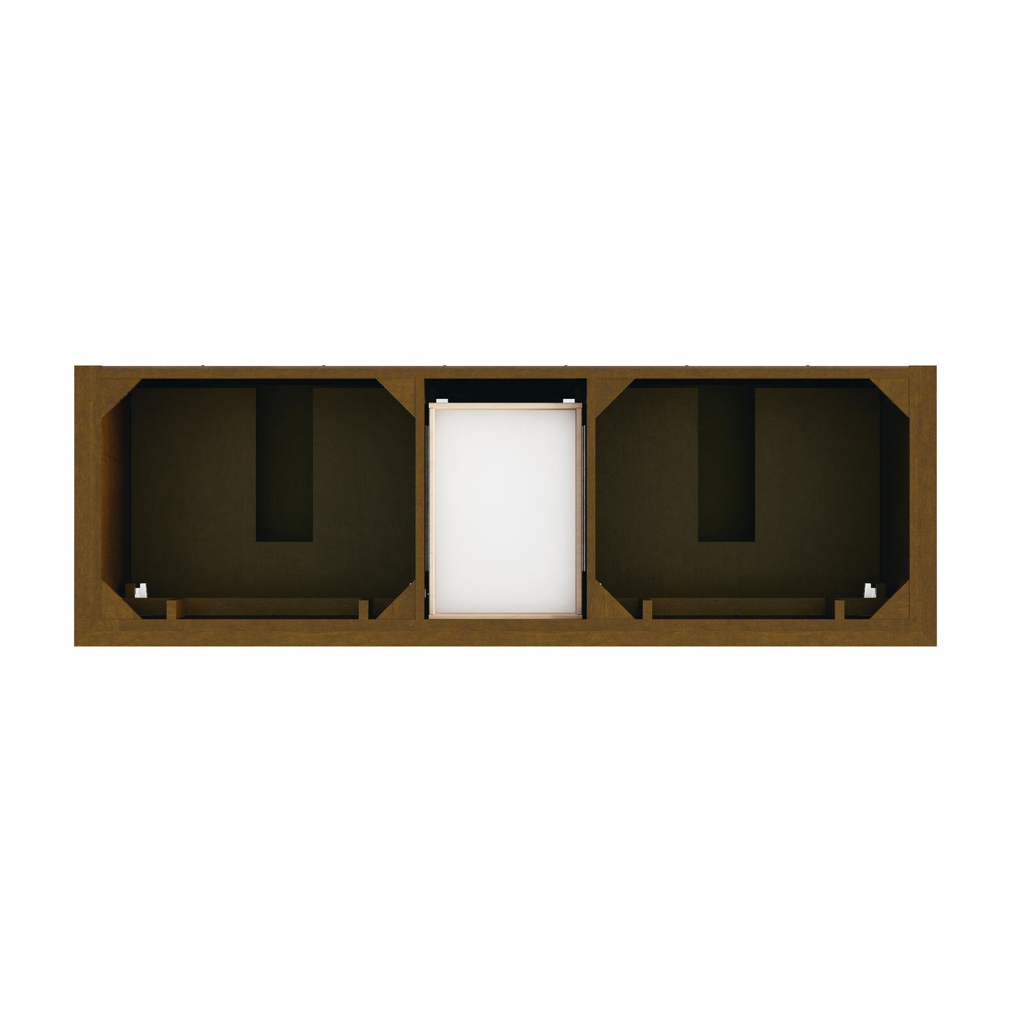 Renovate for Less Atlanta Brookfield 72" Double Vanity, Honey Oak, w/ 3 CM Phantome Eclos Top