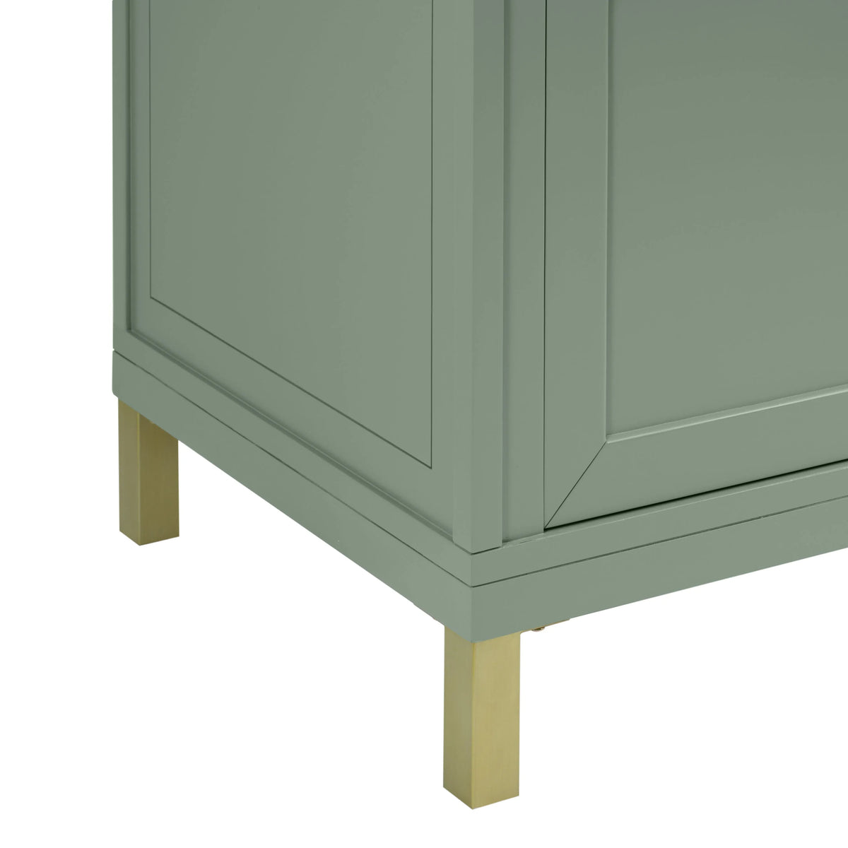 Chicago 72" Double Vanity, Smokey Celadon, w/ 3 CM Tajnar Eclos Top w/FreePower Wireless Charger