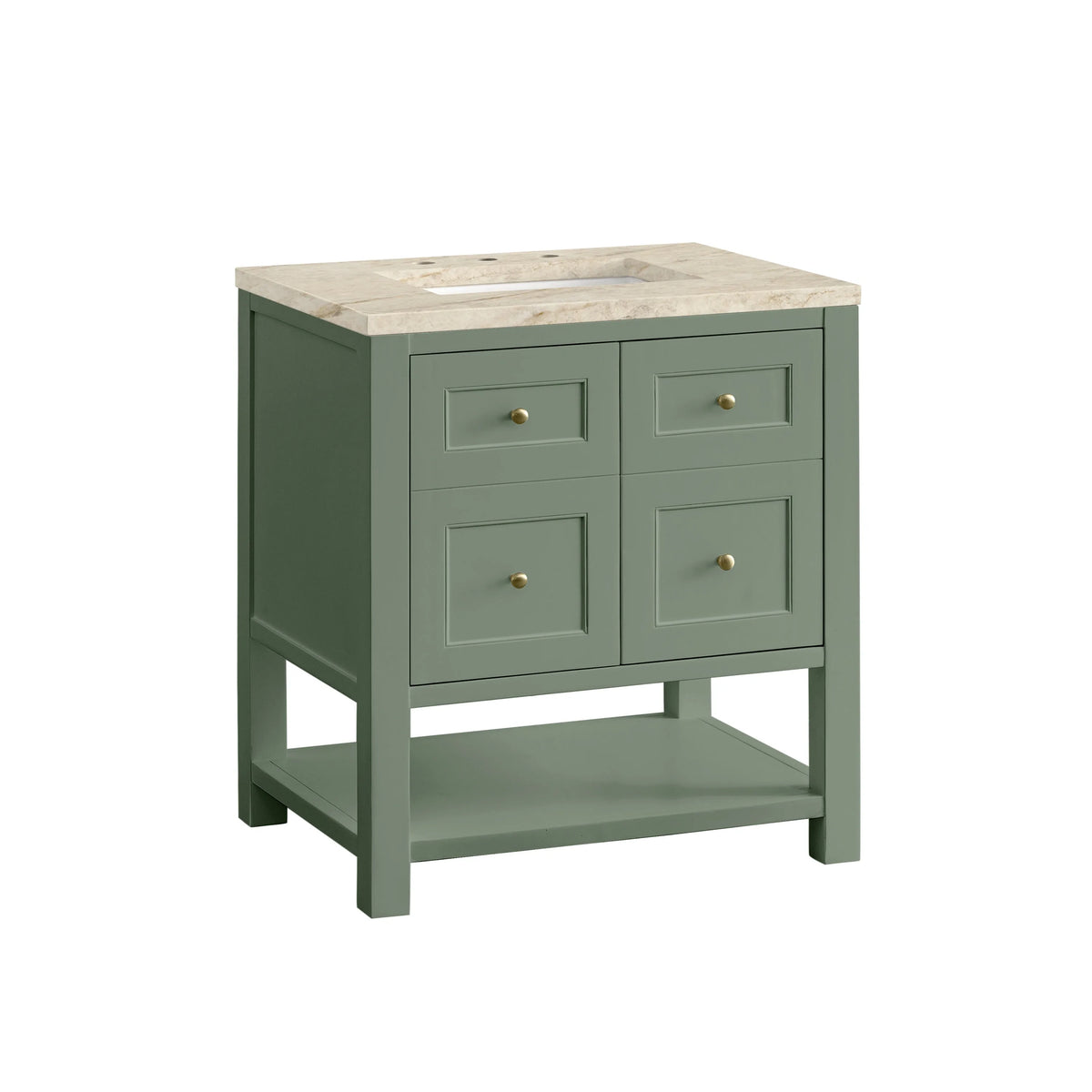 Breckenridge 30" Single Vanity, Smokey Celadon, w/ 3 CM Tajnar Eclos Top