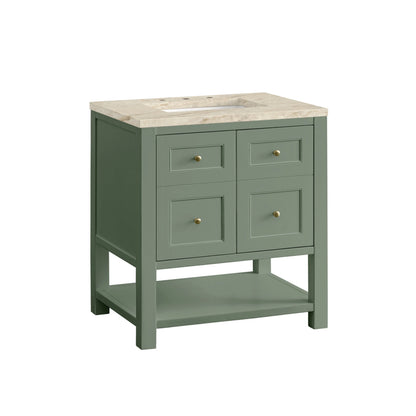 Breckenridge 30" Single Vanity, Smokey Celadon, w/ 3 CM Tajnar Eclos Top