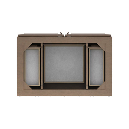 Renovate for Less Atlanta Portland 36" Single Vanity Whitewashed Walnut w/ 3 CM Lime Delight Silestone Top