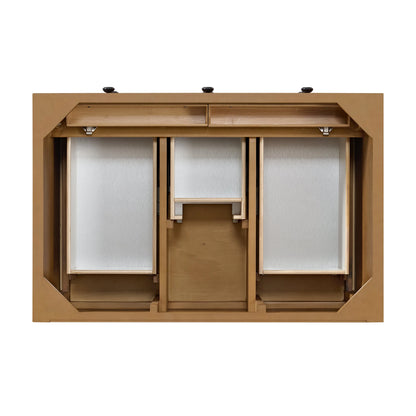 Malibu 36" Single Vanity, Amber Birch w/ 3 CM Parisien Bleu Top