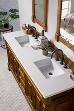 Load image into Gallery viewer, Bathroom Vanities Outlet Atlanta Renovate for LessBrookfield 72&quot; Double Vanity, Country Oak w/ 3 CM White Zeus Quartz Top