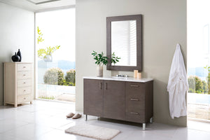 Metropolitan 48" Silver Oak Single Vanity w/ 3 CM Arctic Fall Solid Surface Top James Martin Vanities