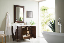 Load image into Gallery viewer, Bathroom Vanities Outlet Atlanta Renovate for LessPortland 36&quot; Single Vanity, Burnished Mahogany, w/ 3 CM White Zeus Quartz Top