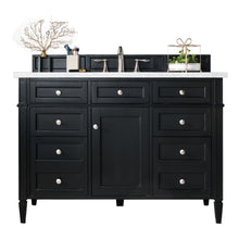 Load image into Gallery viewer, Brittany 48&quot; Black Onyx Single Vanity w/ 3 CM White Zeus Quartz Top James Martin Vanities