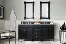 Load image into Gallery viewer, Brittany 72&quot; Black Onyx Double Vanity w/ 3 CM Carrara Marble Top James Martin Vanities