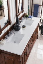 Load image into Gallery viewer, Bathroom Vanities Outlet Atlanta Renovate for LessBrookfield 72&quot; Double Vanity, Warm Cherry w/ 3 CM White Zeus Quartz Top