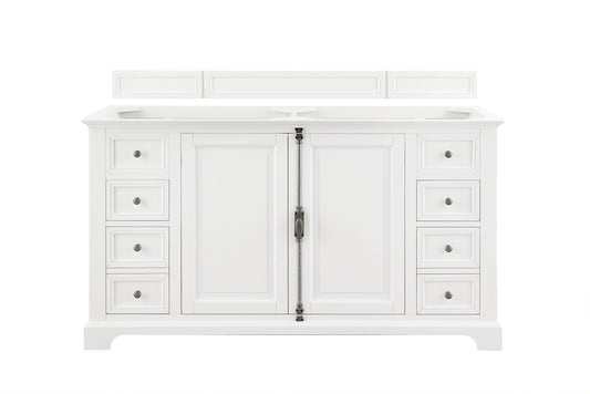 Providence 60" Single Vanity Cabinet, Bright White James Martin