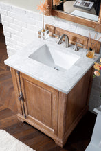 Load image into Gallery viewer, Bathroom Vanities Outlet Atlanta Renovate for LessProvidence 26&quot; Driftwood Single Vanity w/ 3 CM Carrara Marble Top