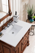 Load image into Gallery viewer, Bathroom Vanities Outlet Atlanta Renovate for LessBrookfield 36&quot; Single Vanity, Warm Cherry w/ 3 CM White Zeus Quartz Top