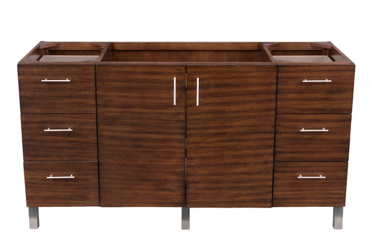 Metropolitan 60" Single Vanity, American Walnut James Martin Vanities