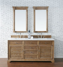 Load image into Gallery viewer, Savannah 72&quot; Double Vanity Cabinet, Driftwood, w/ 3 CM White Zeus Quartz Top James Martin Vanities