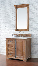 Load image into Gallery viewer, Providence 36&quot; Single Vanity Cabinet, Driftwood, w/ 3 CM Classic White Quartz Top James Martin