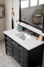 Load image into Gallery viewer, Brittany 48&quot; Black Onyx Single Vanity w/ 3 CM White Zeus Quartz Top James Martin Vanities