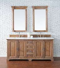 Load image into Gallery viewer, Providence 72&quot; Double Vanity Cabinet, Driftwood, w/ 3 CM White Zeus Quartz Top James Martin Vanities