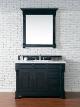 Load image into Gallery viewer, Brookfield 48&quot; Antique Black Single Vanity  w/ 3 CM Classic White Quartz Top James Martin