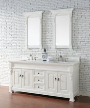 Load image into Gallery viewer, Brookfield 72&quot; Double Vanity, Bright White w/ 3 CM White Zeus Quartz Top James Martin Vanities