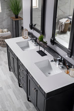 Load image into Gallery viewer, Brittany 72&quot; Black Onyx Double Vanity w/ 3 CM White Zeus Quartz Top James Martin Vanities