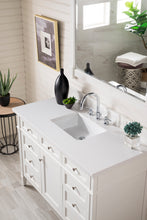 Load image into Gallery viewer, Bathroom Vanities Outlet Atlanta Renovate for LessBrittany 48&quot; Bright White Single Vanity w/ 3 CM White Zeus Quartz Top