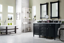 Load image into Gallery viewer, Brittany 60&quot; Black Onyx Double Vanity w/ 3 CM Carrara Marble Top James Martin Vanities