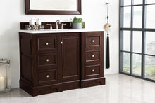 Load image into Gallery viewer, Bathroom Vanities Outlet Atlanta Renovate for LessDe Soto 48&quot; Single Vanity, Burnished Mahogany w/ 3 CM White Zeus Quartz Top