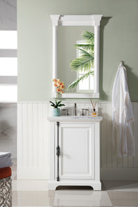 Providence 26" Bright White Single Vanity w/ 3 CM Arctic Fall Solid Surface Top James Martin Vanities