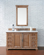 Load image into Gallery viewer, Providence 60&quot; Single Vanity Cabinet, Driftwood, w/ 3 CM White Zeus Quartz Top James Martin Vanities