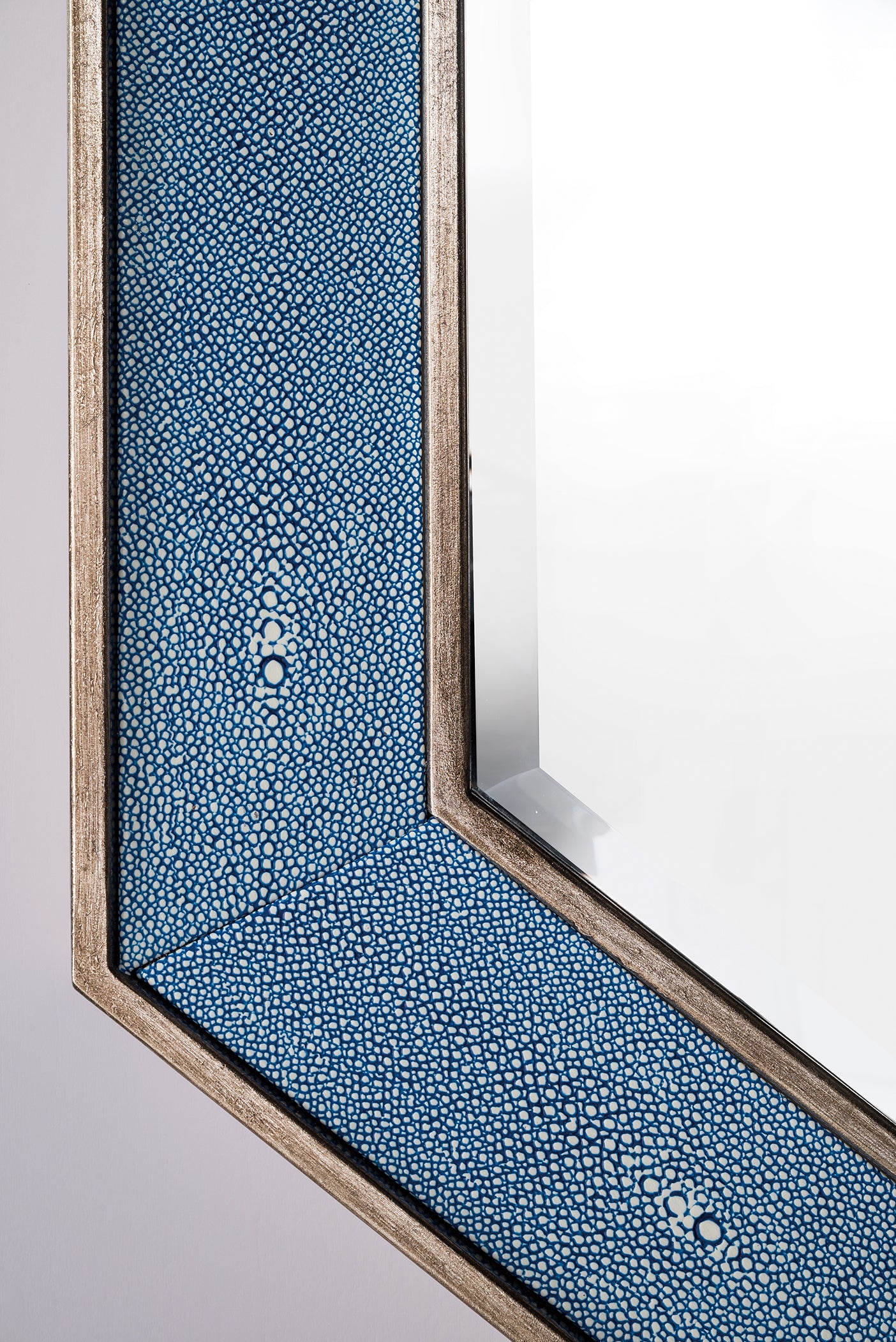 Tangent 30" Mirror, Silver w/ Delft Blue James Martin Vanities