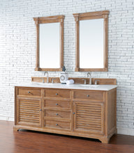 Load image into Gallery viewer, Savannah 72&quot; Double Vanity Cabinet, Driftwood, w/ 3 CM White Zeus Quartz Top James Martin Vanities