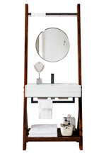 Load image into Gallery viewer, Lakeside 30&quot; Single Vanity, Mid Century Walnut w/ Arctic Fall Solid Surface Top James Martin Vanities