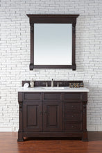 Load image into Gallery viewer, Brookfield 48&quot; Burnished Mahogany Single Vanity  w/ 3 CM Classic White Quartz Top James Martin