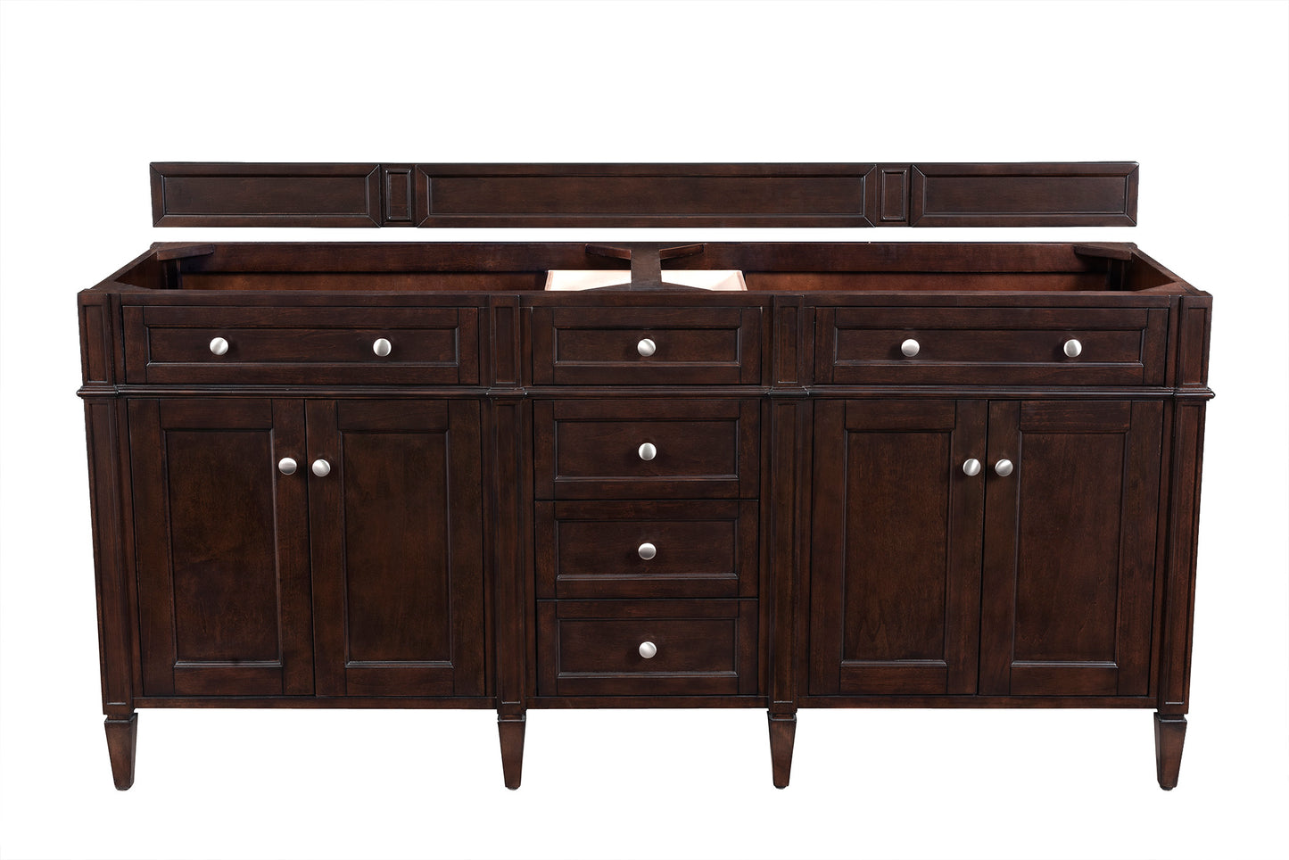 Brittany 72" Burnished Mahogany Double Vanity James Martin Vanities