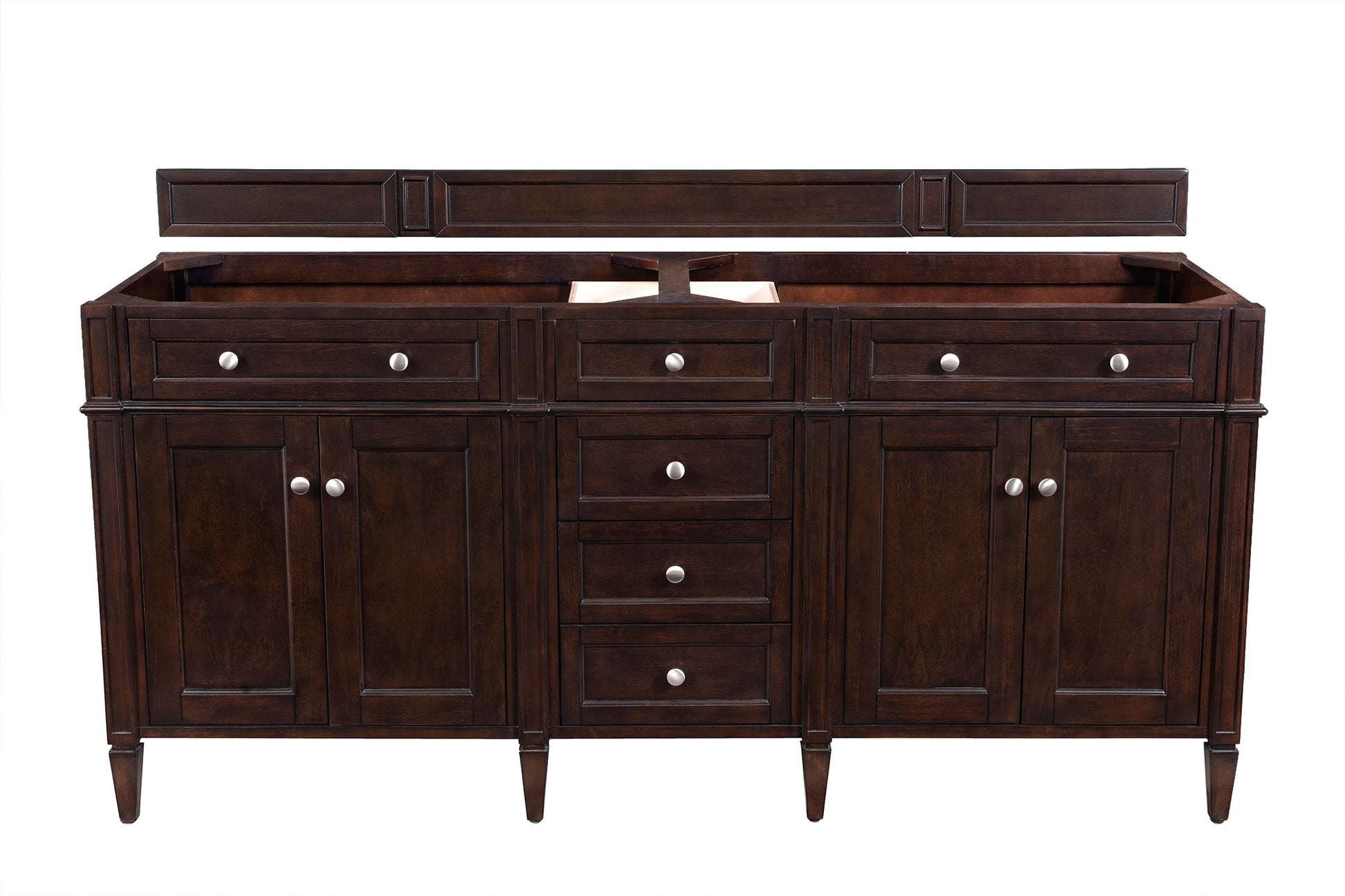 Brittany 72" Burnished Mahogany Double Vanity James Martin Vanities