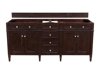 Brittany 72" Burnished Mahogany Double Vanity James Martin Vanities