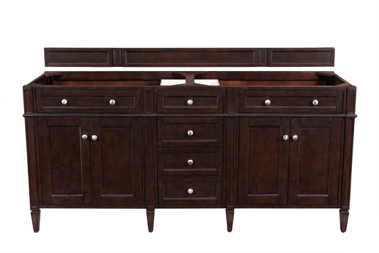 Brittany 72" Burnished Mahogany Double Vanity James Martin Vanities