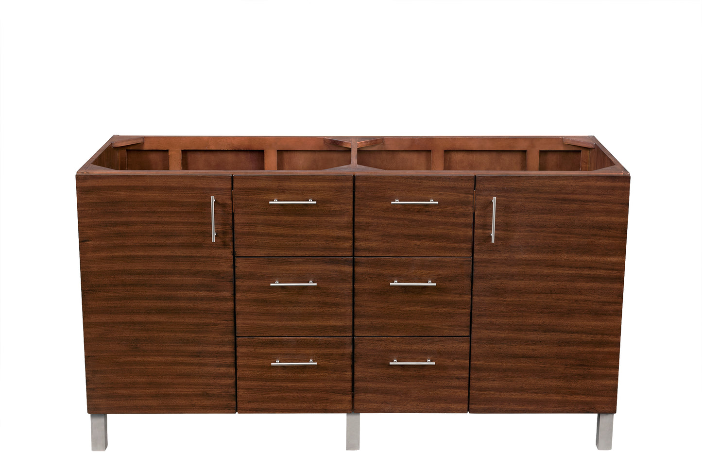Metropolitan 60" Double Vanity, American Walnut James Martin Vanities