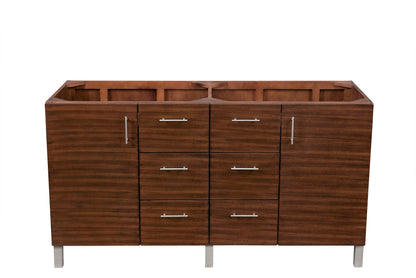 Metropolitan 60" Double Vanity, American Walnut James Martin Vanities