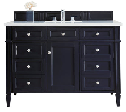 Brittany 48" Victory Blue Single Vanity w/ 3 CM Arctic Fall Solid Surface Top James Martin Vanities