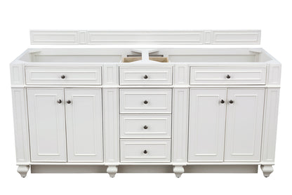Bristol 72" Double Vanity, Bright White James Martin Vanities