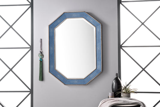 Tangent 30" Mirror, Silver w/ Delft Blue James Martin Vanities