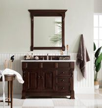 Load image into Gallery viewer, Brookfield 48&quot; Single Vanity, Burnished Mahogany w/ 3 CM Carrara Marble Top James Martin Vanities
