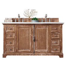 Load image into Gallery viewer, Providence 60&quot; Driftwood Double Vanity w/ 3 CM Carrara Marble Top James Martin Vanities