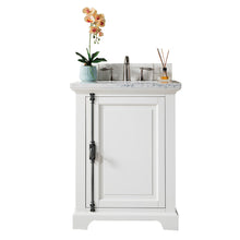 Load image into Gallery viewer, Providence 26&quot; Bright White Single Vanity w/ 3 CM Arctic Fall Solid Surface Top James Martin Vanities