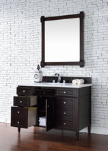 Load image into Gallery viewer, Bathroom Vanities Outlet Atlanta Renovate for LessBrittany 48&quot; Burnished Mahogany Single Vanity w/ 3 CM White Zeus Quartz Top