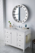 Load image into Gallery viewer, Copper Cove Encore 48&quot; Single Vanity, Bright White w/ 3 CM White Zeus Quartz Top James Martin Vanities