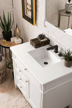 Load image into Gallery viewer, Bathroom Vanities Outlet Atlanta Renovate for LessBrittany 36&quot; Bright White Single Vanity w/ 3 CM White Zeus Quartz Top