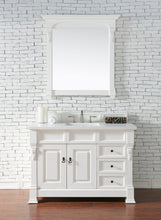 Load image into Gallery viewer, Brookfield 48&quot; Single Vanity, Bright White w/ 3 CM White Zeus Quartz Top James Martin Vanities