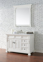 Load image into Gallery viewer, Brookfield 48&quot; Single Vanity, Bright White w/ 3 CM White Zeus Quartz Top James Martin Vanities